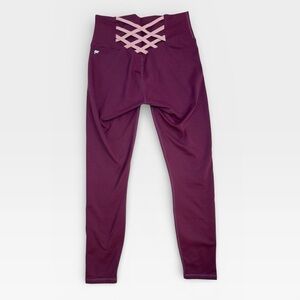 Fabletics Powerhold Women’s Dark Purple Atheletic Leggings SMALL